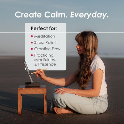Relax, focus, and relieve stress with the Buddha Board's mess-free, water-based painting that teaches the art of letting go.