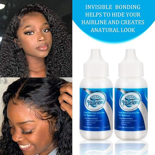 Wig Glue Lace Glue Invisible Bonding Glue Lace Wig Glue Adhesive for Poly and Lace Hairpiece, Wig, Toupee Systems, Wig Glue Hair Replacement Adhesive