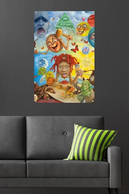 Trends International Trippie Redd "Life's A Trip" - Art Wall Poster, 24" x 36" Canvas Poster
