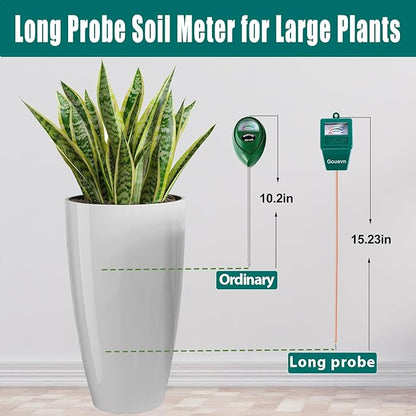 Long Probe Soil Moisture Meter for Plants, Plant Moisture Meter for House Plants, Plant Water Meter for Indoor  Outdoor Large Potted Plants, Hygrometer Gardening Gifts - No Battery Needed