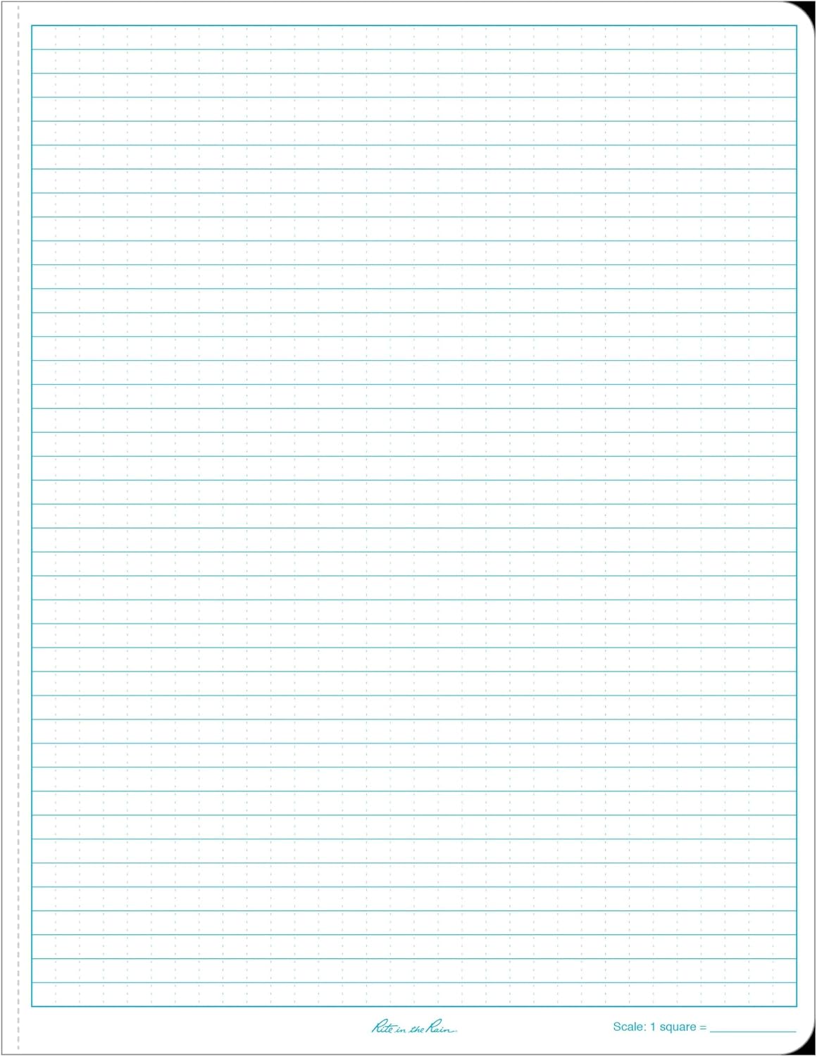 Rite in the Rain Weatherproof Hard Cover Notebook, 8.75" x 11.25", Yellow Cover, Universal Pattern (No. 370F-MX)