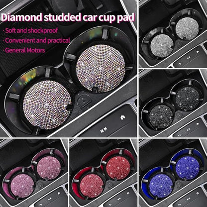2 Piece Universal Style car Water Cup Shiny Gasket?Bling Creative Auto Car Accessories?Center Console Cup Holder Accessories?Ladies' car Accessories (Red)