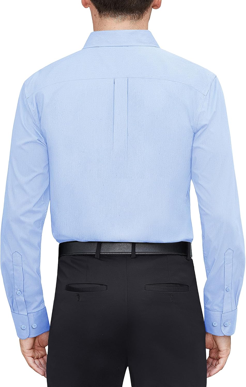 J.VER Men's Dress Shirts Stretch Stain Shield Long Sleeve Solid Formal Shirt Business Casual Button Down Shirts.