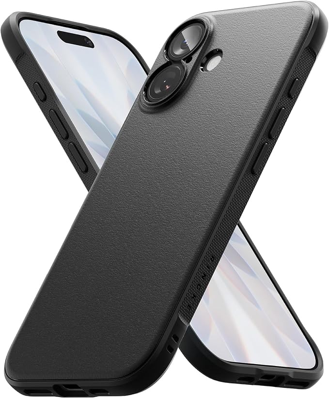 Ringke Onyx for iPhone 17 Case, [Feels Good in The Hand] Oil & Dirt Resistant, Individual Lens Covers for Cameras, Non-Slip Enhanced Grip Lightweight Cover - Black