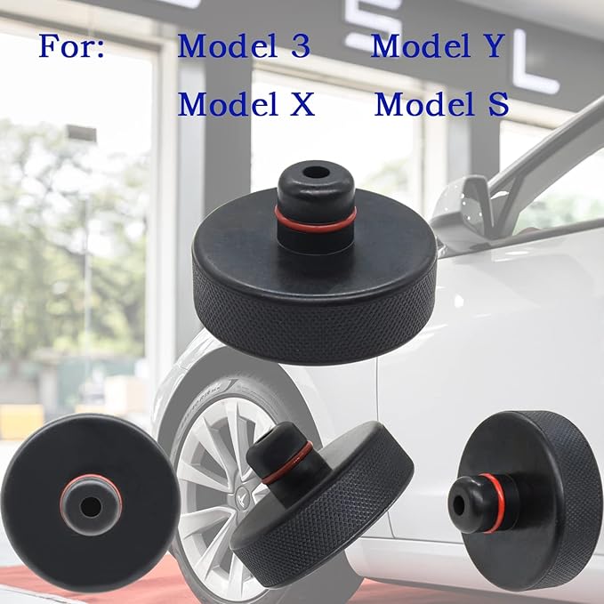 1 PCS Jack Pad Pucks Jack Lift Pad Adapter Tool Fit for Tesla Model 3YSX, Rubber Accessories Jack Pad Stand Protects Battery  Chassis.