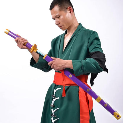 Anime Sword 41 inch,Zoro Sword/wado ichimonji Sword/Anime Original Texture,for Role-Playing and Collection, with One Display Stand