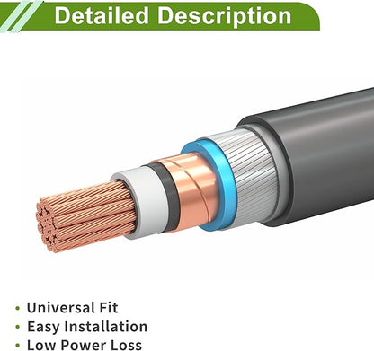 Universal 38" Lug 7 AWG Gauge 4FT Battery Inverter Cable Battery Cable Tinned Copper 1 Pc Red