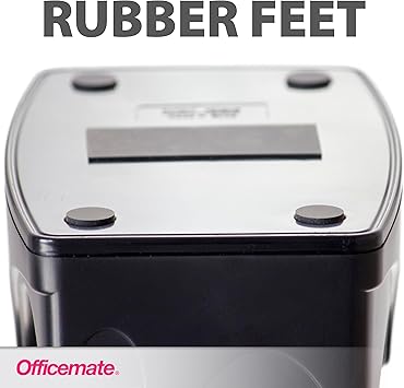 Officemate Recycled 2-in-1 Heavy Duty Tape Dispenser, 1" and 3" Cores, Black (96690)