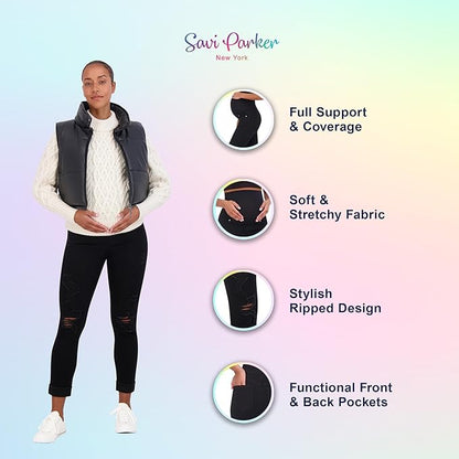 Savi Parker Women’s Maternity Jeans Over The Belly - Pregnancy Clothes for All Seasons, Maternity Pants