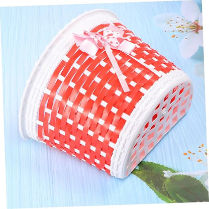Plastic Baskets Scooters for Kids Wicker Storage Baskets Kids Decorations Girls Basket Scooter Basket Stroller Bike Bicycle Basket Black Shopping Girl Trumpet Wicker Bike Basket