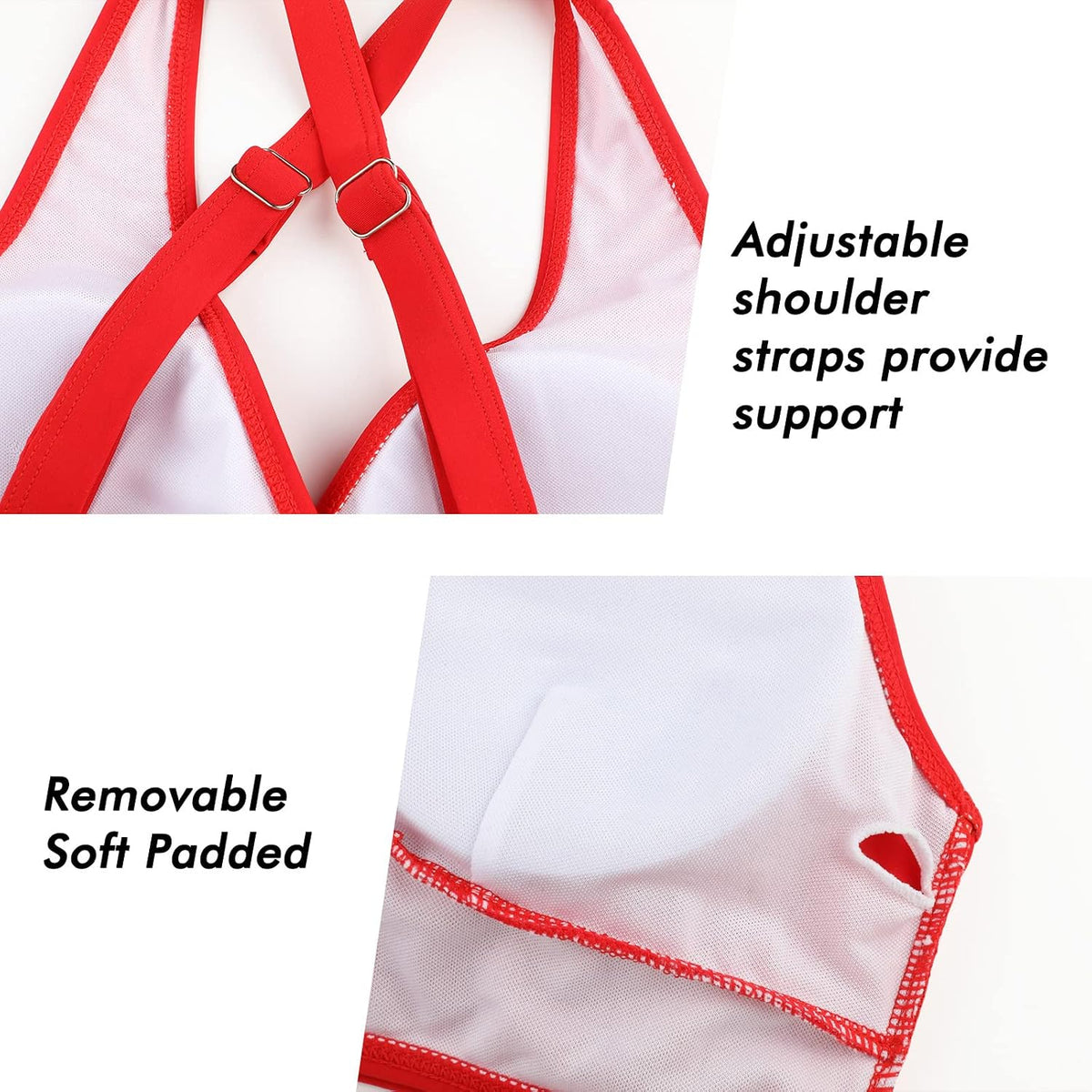 SEAFORM Women's Bikini Sets High Waist 2 Piece V Neck Twist Front Swimwear | Tummy Control, High Waisted Bikini, Push Up, Removable Pad, Adjustable Straps, Crisscross Back, Beach, Pool, Vacation Suits