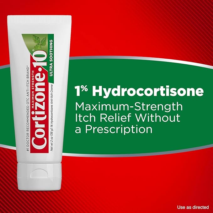 Cortizone 10 Maximum Strength Ultra Soothing Anti-Itch Cream, 1 Hydrocortisone Creme, 2 oz.
