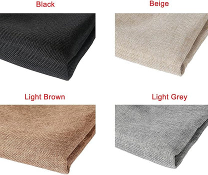 Flushbay Speaker Grill Cloth Linen Single Layer Speaker Fabric Protective Dustproof Mesh Cloth Stereo Fabric Replacement for Home Stage Speakers, Media Cabinet, KTV Box (Beige, 50  146cm)
