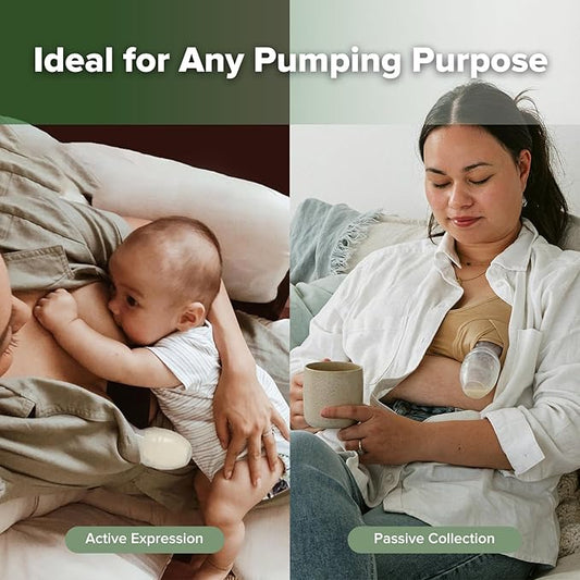haakaa Manual Breast Pump for Breastfeeding, Silicone, Clear 4oz100ml