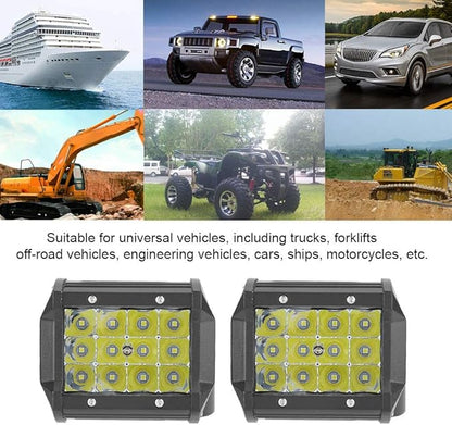 LED Work Light, 1 Pair 1V-48V 4inch 4-Row 36W Universal Working Light Bar Driving Lamp for Trucks Forklifts Off Road Vehicles Engineering Vehicles Cars Ships Motorcycles