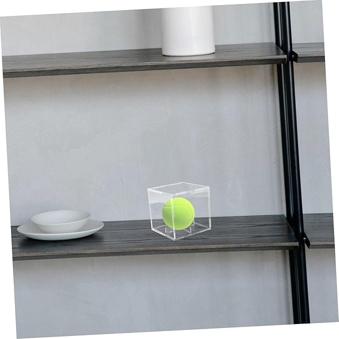 BESTonZON Single Baseball Display Case Clear Acrylic Cube Holder for Memorabilia Portable Durable Baseball Showcase with High Clarity Protection for Collectibles Display
