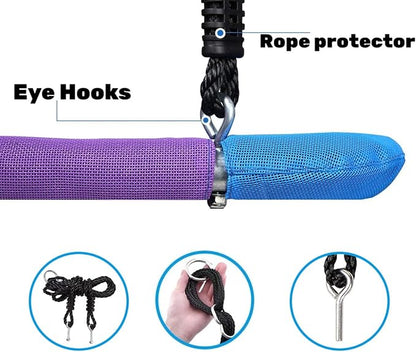 Saucer Tree Swing - Multi-Strand Ropes Replacement Support 700 lbs 80 inch Length Adjustable - Pack of 2