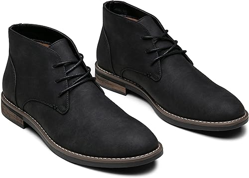 Jousen Men's Chukka Boots Lace Up Desert Ankle Boots Classic Causal Dress Boots for Men