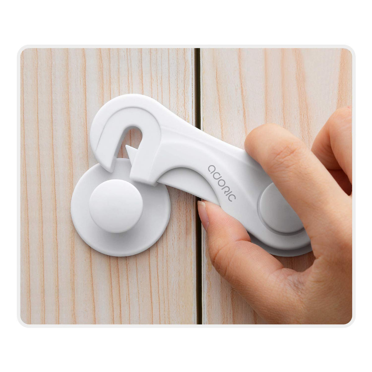 Cabinet Locks - Adoric Life Child Safety Locks 4 Pack - Baby Safety Cabinet Locks - Baby Proofing Cabinet Kitchen System with Strong Adhesive Tape (4pcs)