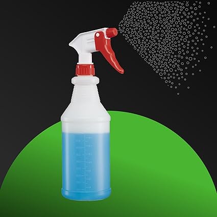 SUPER 4 Pack Plastic Spray Bottles 24 OZ  Leak Proof, Adjustable Nozzle, Empty Spray Bottles For Cleaning Solutions, Plants, Pet, Or Diy Spray Bottle (4)