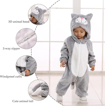 TONWHAR Unisex-Baby Animal Onesie Costume Cartoon Animal Outfit Homewear Kids' One-Piece Rompers