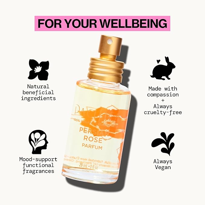 Pacifica Beauty, Persian Rose Clean Fragrance Spray Perfume, Made with Natural  Essential Oils, Fresh Rose Scent, Vegan  Cruelty Free, Phthalate-Free, Paraben-Free, Gifts for Her, 29 ml. 1 fl. oz