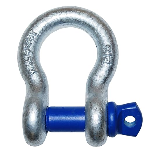 34" Shackles - 2 Pack - by Shippers Supplies - Heavy Duty D Ring for Vehicle Recovery, Towing, Stump Removal,  More - Accessory for Jeeps  Trucks