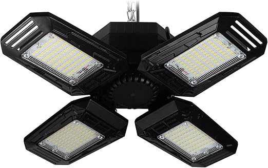 MaxLite LED Garage Light with Cord, 54W 120V, 5000K, Black Finish