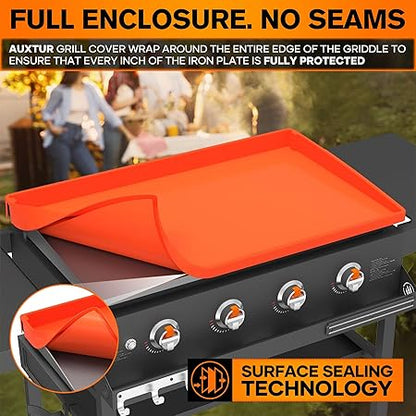 Silicone Griddle Mat,Silicone Griddle Mat Cover, Heavy Duty Food Grade Grill Cover, All Season Cooking Protective Cover, Protect Your Grill from Debris, Dust and Rust (Full-Edge, 36inch)