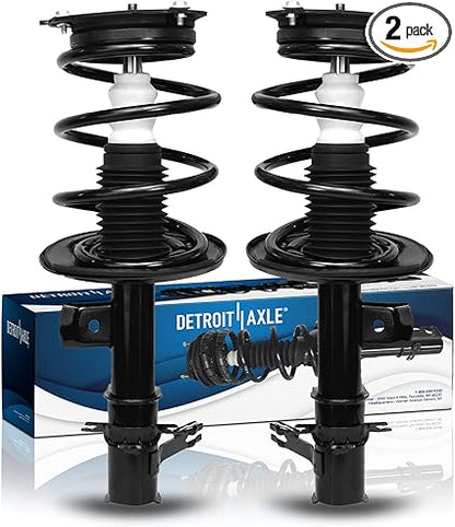 Detroit Axle - 2 Front Struts for 2007-2013 Nissan Altima Complete Struts with Coil Spring 2008 2009 2010 2011 2012 Replacement Quick Install Ready Strut Shock Assembly
