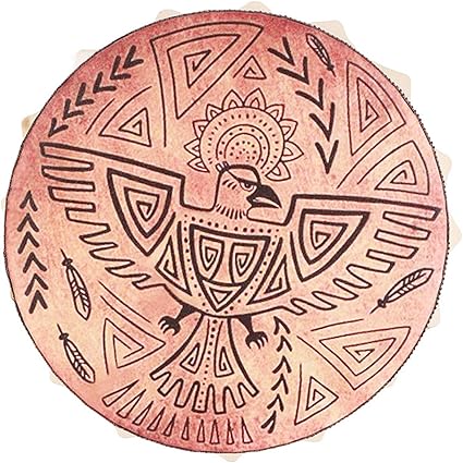 belupai 9.8in Shaman Drum with Drum Stick,Handmade Shaman Drum,Spiritual Instrument,Sound Healer Shaman Drum for Spiritual Music(2)