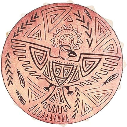 belupai 9.8in Shaman Drum with Drum Stick,Handmade Shaman Drum,Spiritual Instrument,Sound Healer Shaman Drum for Spiritual Music(2)