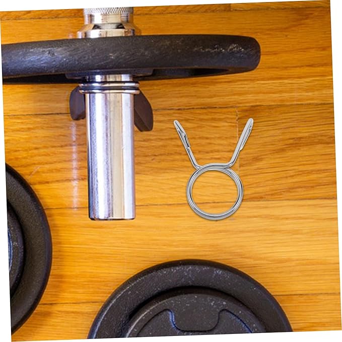 Yardwe Barbell Clamps Ergonomic Dumbbell Clips Quick Attachment for Weightlifting Fit for Gym Equipment Spring Clip Collars for Strength Training