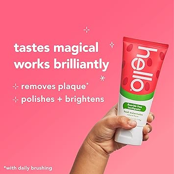 hello Fresh Watermelon Fluoride Free Kids Toothpaste, 4.2 Oz Tube