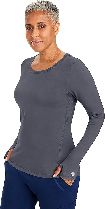 Healing Hands Mackenzie Women's Underscrub, Long Sleeve Tee with Thumbholes, Modern Fit Undershirt- 5051