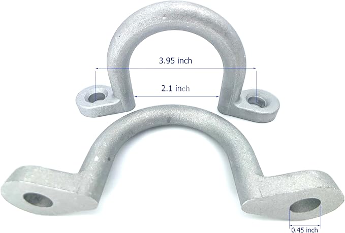 Replaces Horse Trailer Ties Loop 2" I.D Aluminum Bolt-On Lashing Rope Horse Tie Down Ring (2 pcs) Trailer d Rings Loop Ropes for Trailers Horse Parts tie Ring Ties Blocker Horses