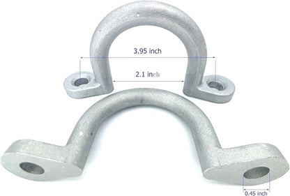 Replaces Horse Trailer Ties Loop 2" I.D Aluminum Bolt-On Lashing Rope Horse Tie Down Ring (2 pcs) Trailer d Rings Loop Ropes for Trailers Horse Parts tie Ring Ties Blocker Horses