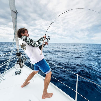 Palmyth Fishing Shirt for Men Long Sleeve Sun Protection UV UPF 50 T-Shirts with Pocket