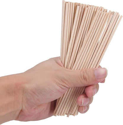 Wooden Dowel Rods 18 x 6 Inch Unfinished Natural Wood Craft Dowel Rods, 100 Pieces
