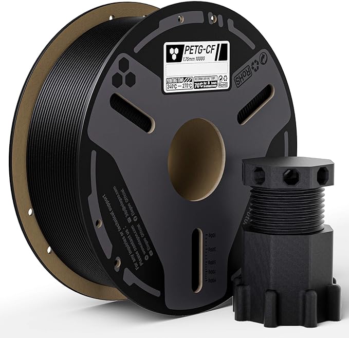 ELEGOO PETG-CF 3D Printer Filament 1.75mm Black 1KG