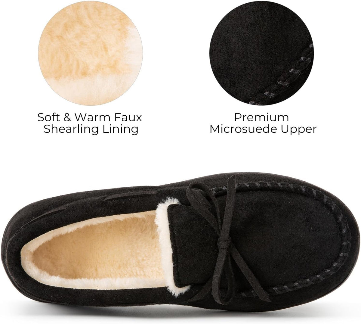 Size 9 Deal: HomeTop Women's Moccasins Slippers Memory Foam Indoor House Ladies Shoes | Gifts, Non-Slip, Breathable, Indoor and Outdoor, Lightweight,Chic Bow Detail