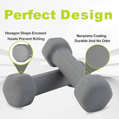 Saorzon Dumbbells Set of 2 Exercise Fitness Dumbbell for Home Gym Free Weights Hand Hex Dumb Bells