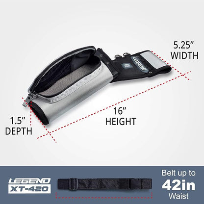 Legend XT420 Field Quiver - Left or Right-Handed Quiver Arrow Holder, Archery Quiver with 3 Arrow Tube, Durable Nylon Hip Quivers with Multiple Pockets for Archery Accessories, Score Card  Tools