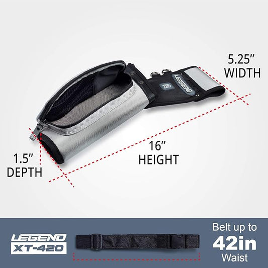 Legend XT420 Field Quiver - Left or Right-Handed Quiver Arrow Holder, Archery Quiver with 3 Arrow Tube, Durable Nylon Hip Quivers with Multiple Pockets for Archery Accessories, Score Card  Tools