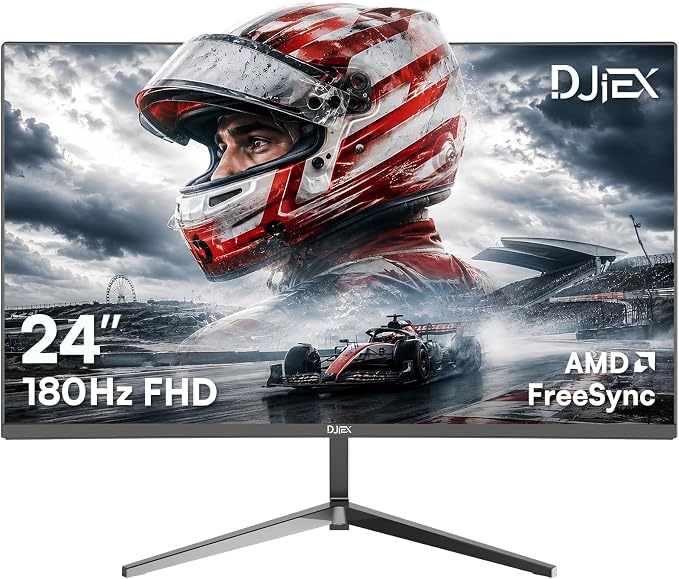 24 inch Monitor FHD 1920x1080p 180Hz Screen 99% sRGB Refresh Rate 3ms Home Office Gaming Computer Monitor Sync Visual Experience for Work & Play Support Wall Mount Install