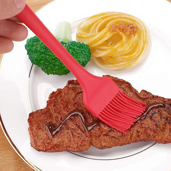uxcell Silicone Home Kitchenware Cooking Tool Baster Turkey Barbecue Pastry Brush Red