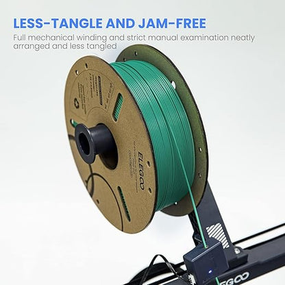 ELEGOO PLA Filament 1.75mm Yellow 1KG, 3D Printer Filament Dimensional Accuracy - 0.02mm, 1kg Cardboard Spool(2.2lbs) 3D Printing Filament Fits for Most FDM 3D Printers