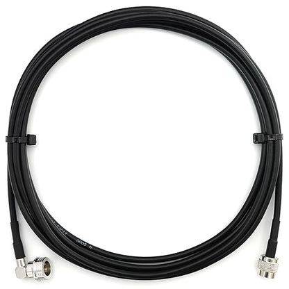 QN Male to TNC Male Extension Cable 6m  19.7ft Jumper QN to TNC Male Coax Low Loss RG58 RF Black Coaxial Cable