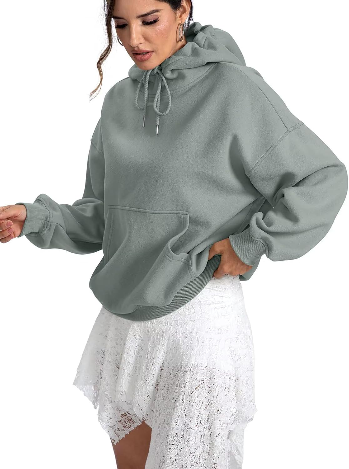 EasyGala Women's Oversized Fleece Hoodie with Pocket