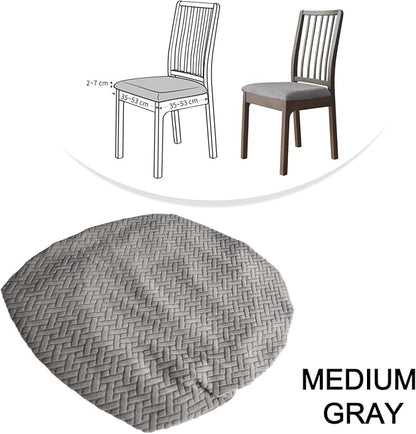 Elastic Fabric Chair Cover for Home (Medium Grey)